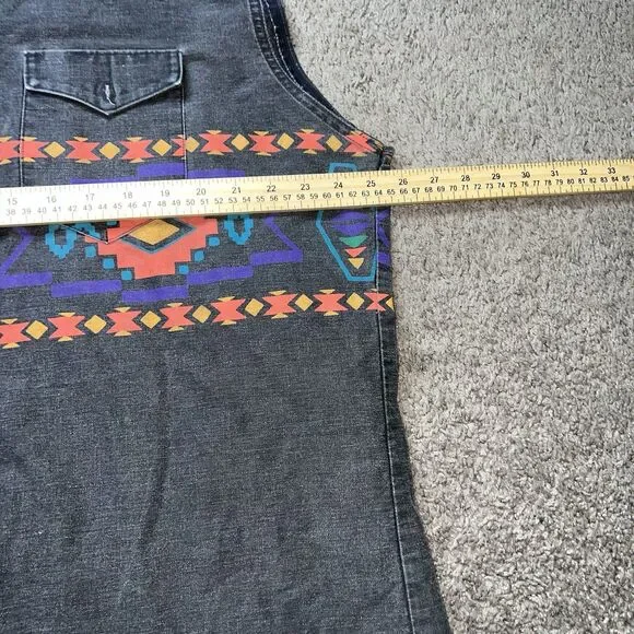 Wrangler Aztec Amarillo Brushpopper  Multicolor Black Vintage Shirt XL - Picture 6 of 8